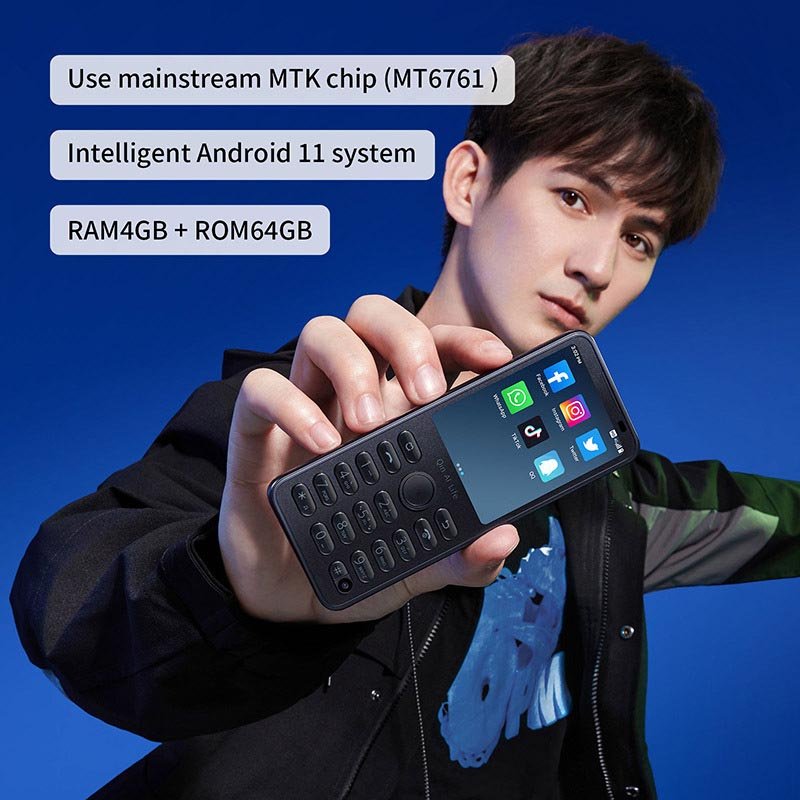 Qin F21 Pro 4G SmartPhone Wifi Touch Screen Smartphones 2.8Inch 3GB+32GB Bluetooth 5.0 Cellphone With Push Button Global Version